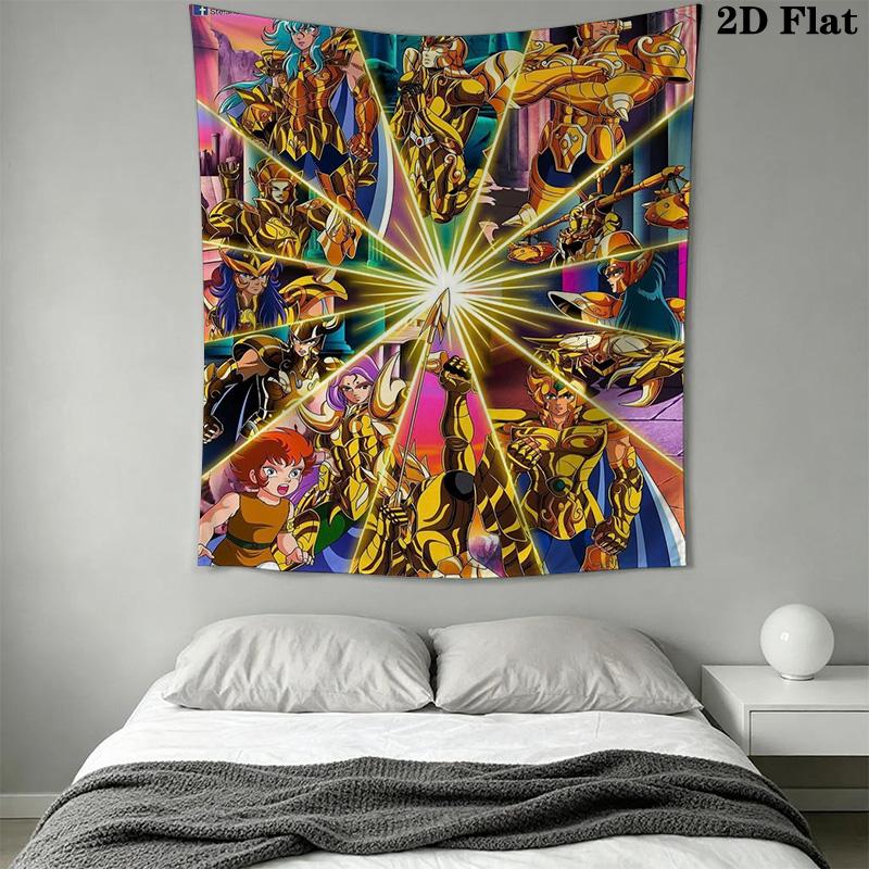 Saint Seiya Legend Continues Tapestry Background Cloth Fashion Print Background Wall Hanging Cloth Soft Christmas Gift