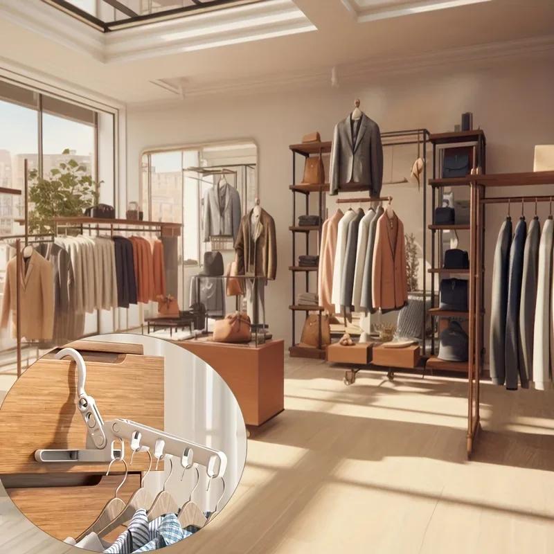 Travel Folding Hanger,Multi-Functional Travel Clothes Hanger,Laundry Room Hanging Rack,for Travel, Hotel Stays, Business Trips