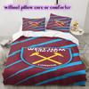Football Red Blue Pattern Bedding Quilt Set Quilt Cover Pillowcase Home Decoration Birthday Gift (1 * duvet cover + 2 * pillowcase, without core)