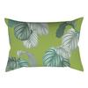 Home Flower and Green Plant Rectangular Waist Pillowcase, Peach Skin Velvet Digital Printed Throw Pillow, Office Waist Cushion Cover