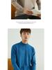 Men's Business Semi-High Collar Thick Knit Pullover Sweater for Autumn and Winter