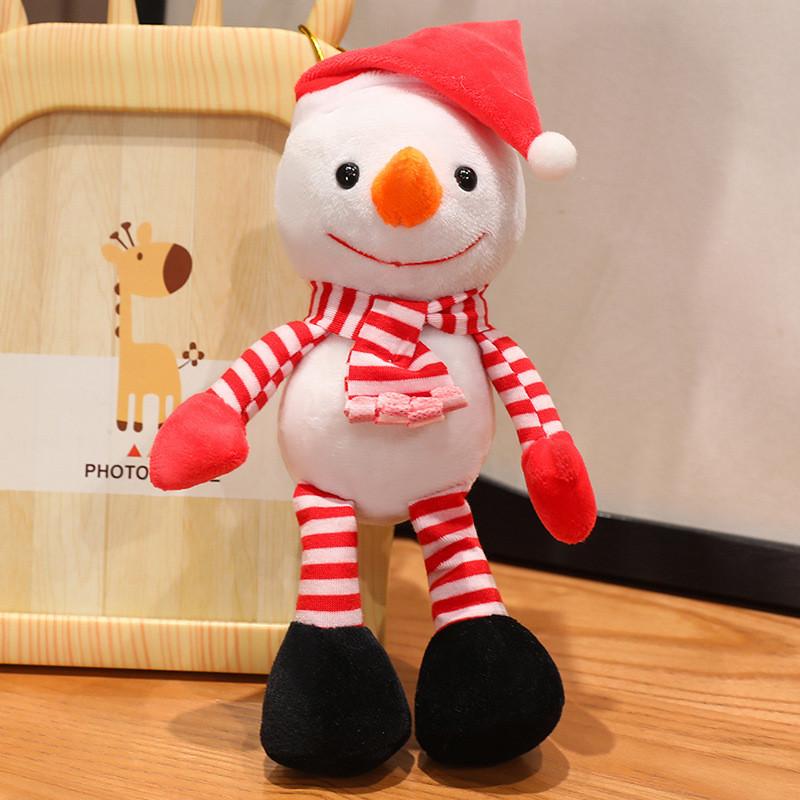 Adorable Plush Christmas Santa Claus Doll Soft Reindeer Elf Snowman Toys For Kids Gifts