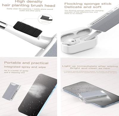 5-in-1 Cleaner Kit Laptop Screen Cleaner Kit Multifunctional Wireless Earphones Cleaning Tool For LPhone ChargingPort
