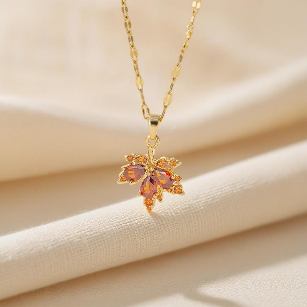 Elegant Light Luxury Zircon Necklace for Women - Gold-Plated, Simple Clavicle Chain