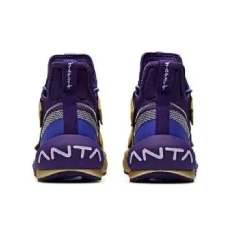 Anta Basketball Shoes Men's High Top Purple/Gold/Blue Sneakers 11941602-3