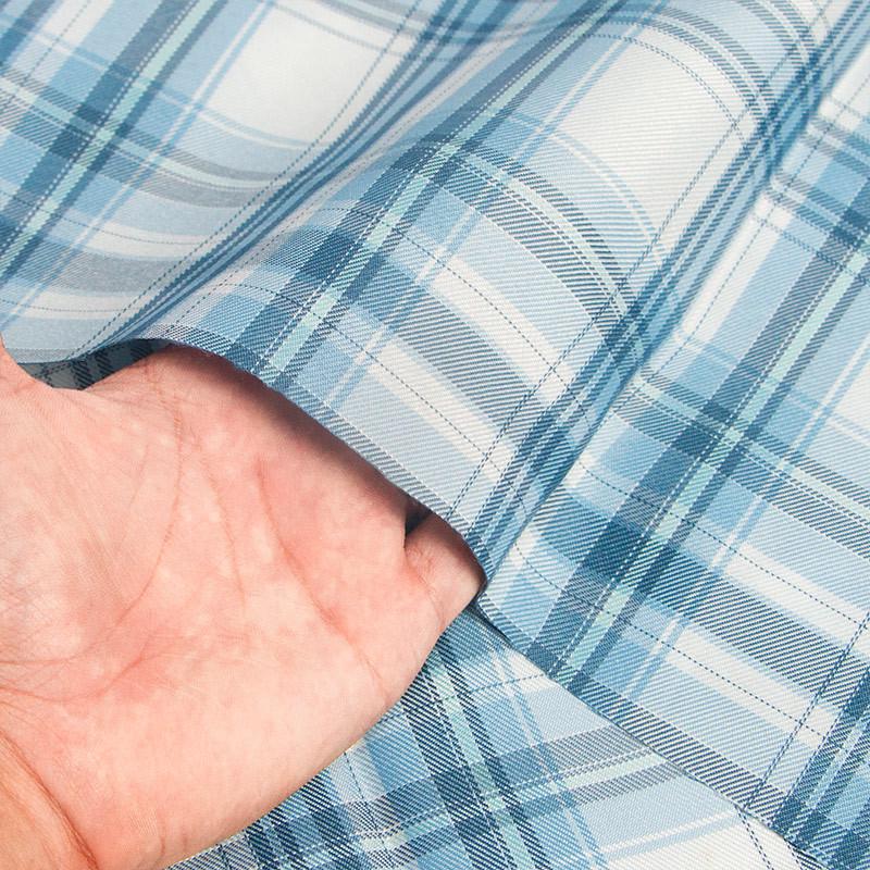 Japanese Plaid Pleated Skirt Fabric - Yarn-Dyed Polyester for DIY Scrunchies & Crafts