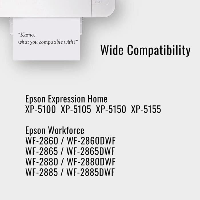 Cartouches d'encre Kamo 502XL pour Epson XP-5100/5105/5150/5155 et WF-2860/2865/2880/2885 - Pack de 8