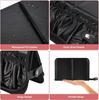Makeup Brush Bag Organizer Professional PU Leather Makeup Brush Holder Foldable Travel Makeup Brush Case Portable Zippered Handbag