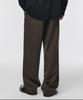 Musinsa Standard One-Pleat Wide Elastic Waist Slacks [Van Dyke Brown]