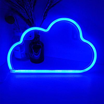 Letreiros de neon em nuvem com base, luz de atmosfera LED, lâmpada de parede quente/RGB para Halloween, Natal, aniversário, festa, decoração de casa
