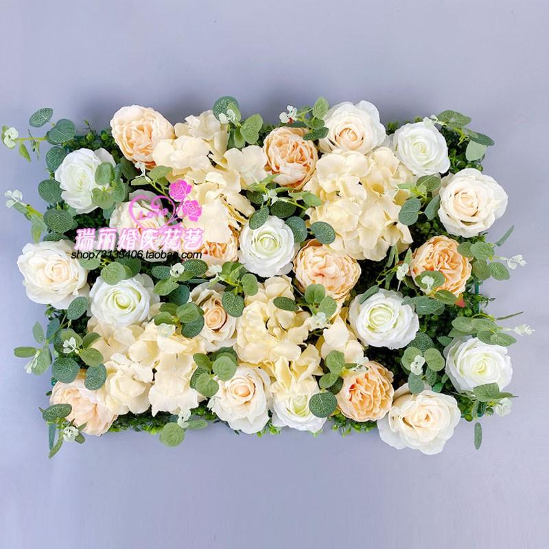 background wall Simulated flower rose embroidered ball birthday party wedding door decoration fake flower pendant wall decor