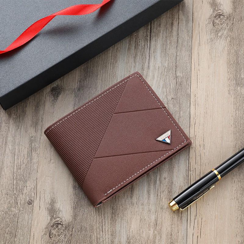 Men's Wallet Short Fashion Trend Simple Card Bag Zipper Driver's License Large Capacity Portable