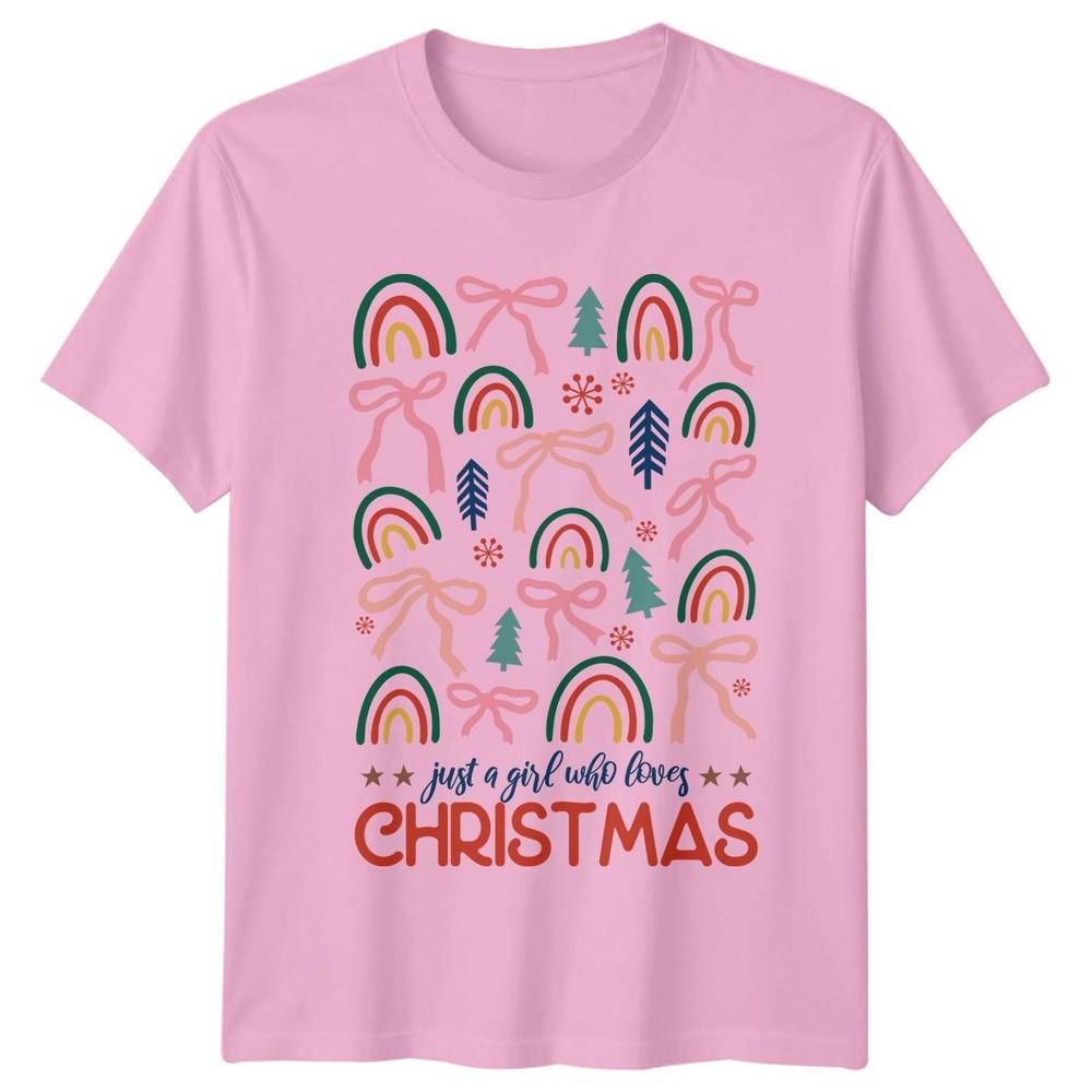 Just A Girl Who Loves Christmas Holidays Christmas Graphic Tee Unisex Shirt