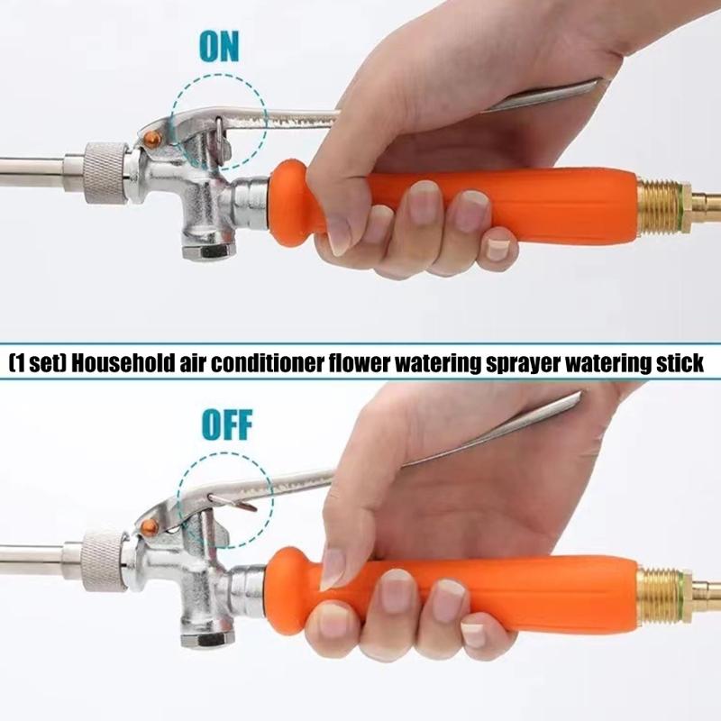 Extendable Watering Rod Features Brasses Hose Connectors Rotatable Head for Outdoor Plant Vehicle Washing