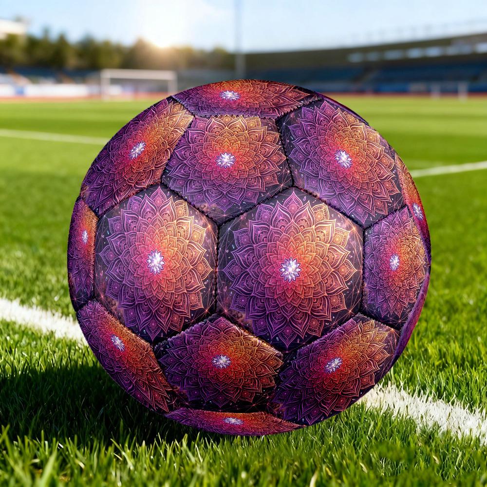 1pc Cosmic Mandala Size 5 Soccer Ball Professional Match Training Football Indoor &Outdoor Sports Ball Training Ball Lightweight Durable y7