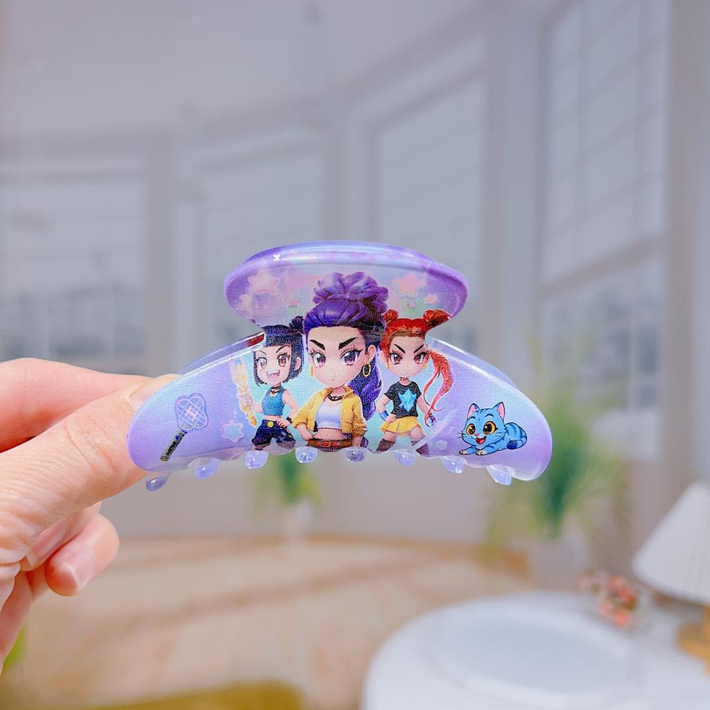 Plastichair accessories for K-pop demon girl group hair clips in animation, designed with a girlish heart, suitable for hair styling