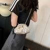 French Niche Small Bag Women's Bag New Simple and Fashionable Summer Beautiful Crossbody Bag Pleated Shell Bag