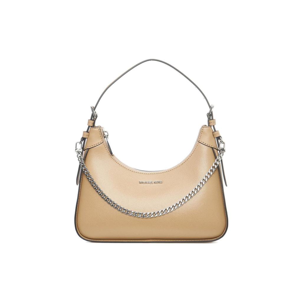 MICHAEL KORS Wilma Leather Shoulder Bag, Crescent Bag, Handbag, Shoulder Bag Women's Light Umber 32R3S3WN6L-222