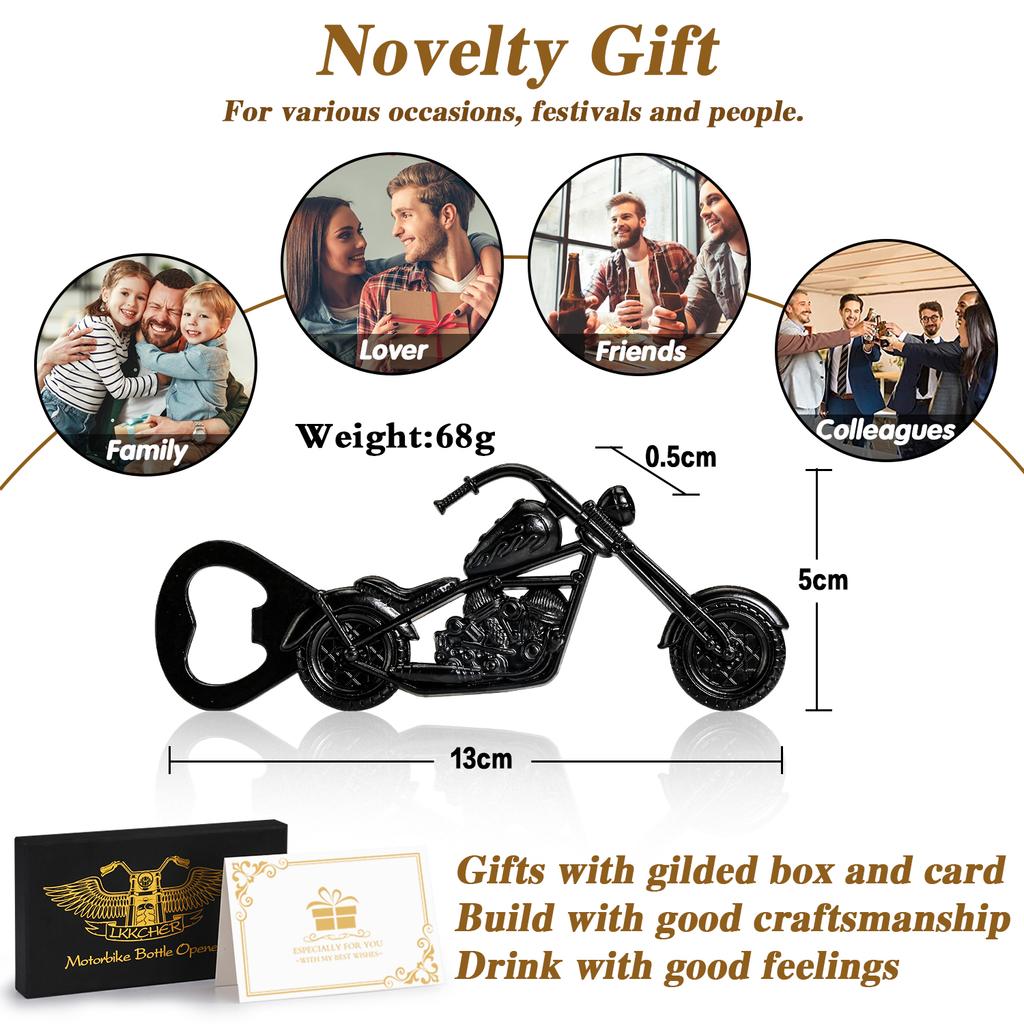 Luxury Motorbike Bottle Opener Gifts Box for Boyfriend Black Motorcycle Original Beer Bottle Opener Bar Party Accessories Tools
