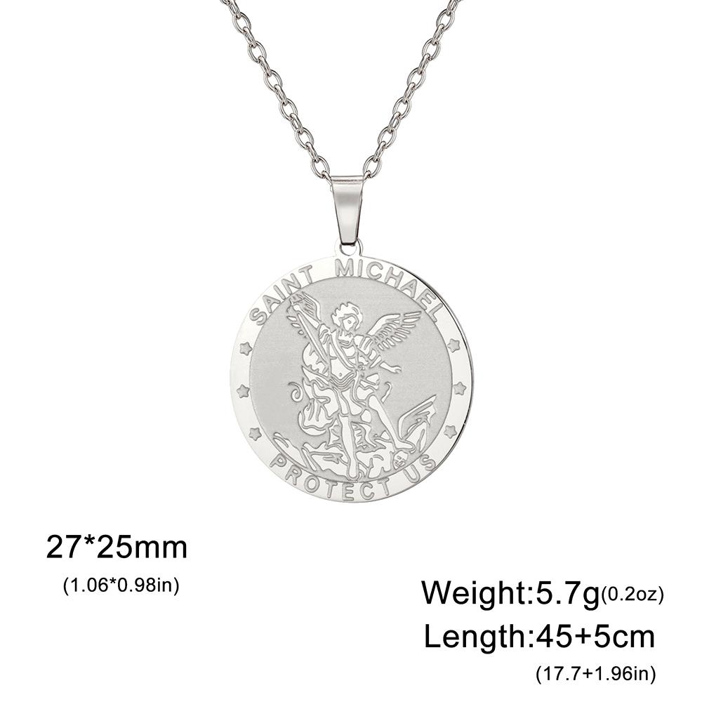 Подвеска Архангел Михаил Узел Ведьмы Ожерелье Нержавеющая Сталь Религиозная Защита Амулет Ювелирные Изделия