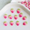 50 Pcs New Cute Cartoon Bright Faced Fruit Strawberry Resin Flat Back Scrapbook Diy Jewelry Manicure Decor Crafts A92