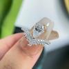 6x9mm 1.5CT Pear Cut Moissanite Diamond Ring for Women   CopperWater Drop Shape Rings Wedding Bands Jewelry Gift