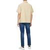 Calvin Klein Early Autumn Solid Color Textured Button Short Sleeve Shirt Men shirts Light-Khaki J325603-RAE