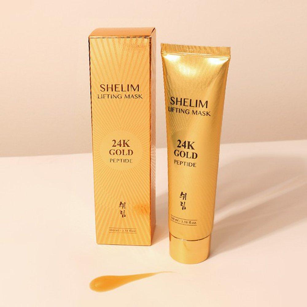 4 Pieces Shirim 24K Gold Peptide Lifting Mask 100ml