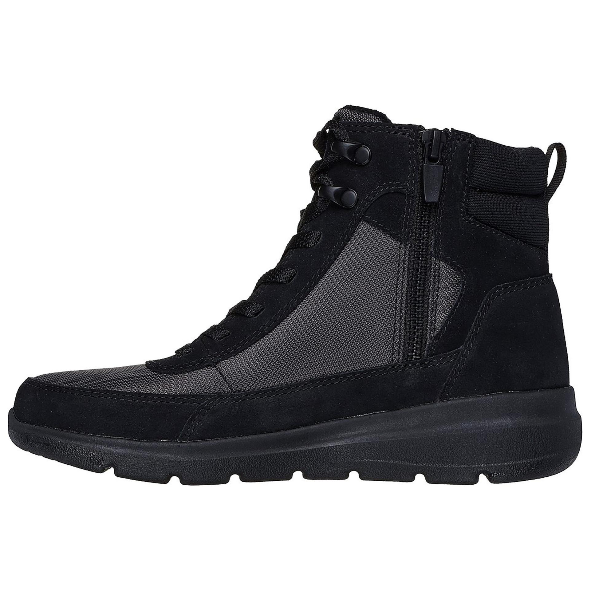 Skechers On The Go Warm Durable Short Snow Boots Women boots Black 144198-BKGY 36