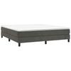 Maison Exclusive - Sommier à lattes de lit et matelas Gris foncé 160x200cm Velours