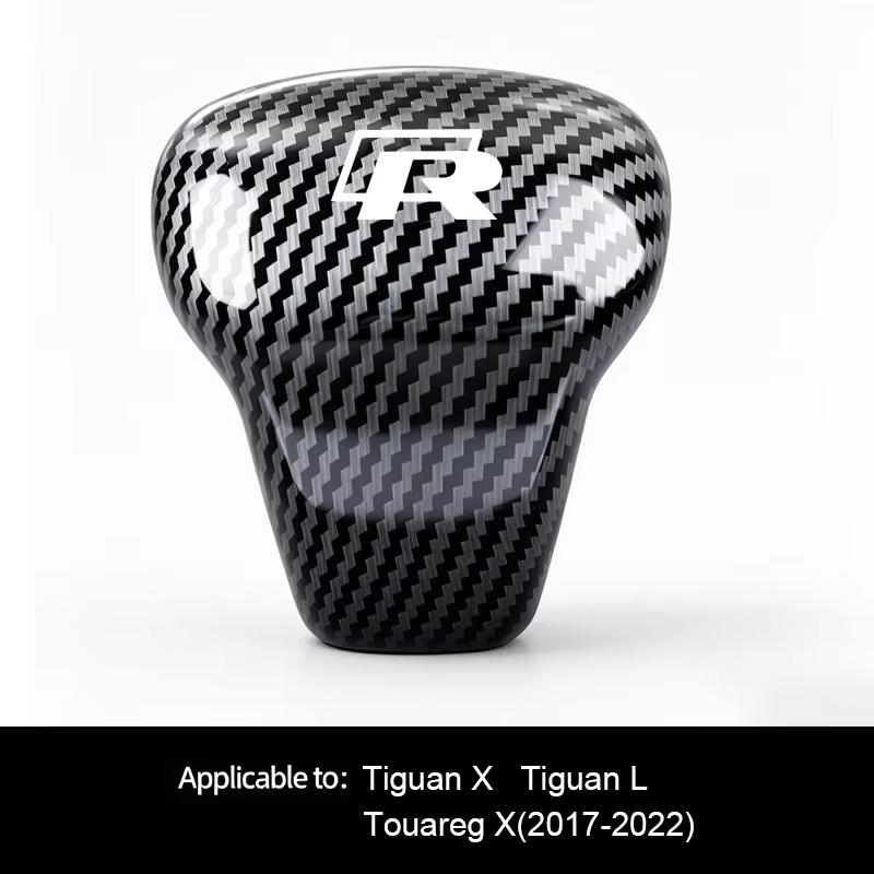 Carbon Fiber Car Gear Head Shift Knob Handle Cover Trim Sticker For VW Golf Polo GTI Tiguan R-Line Passat Santana Variant Jetta BH4