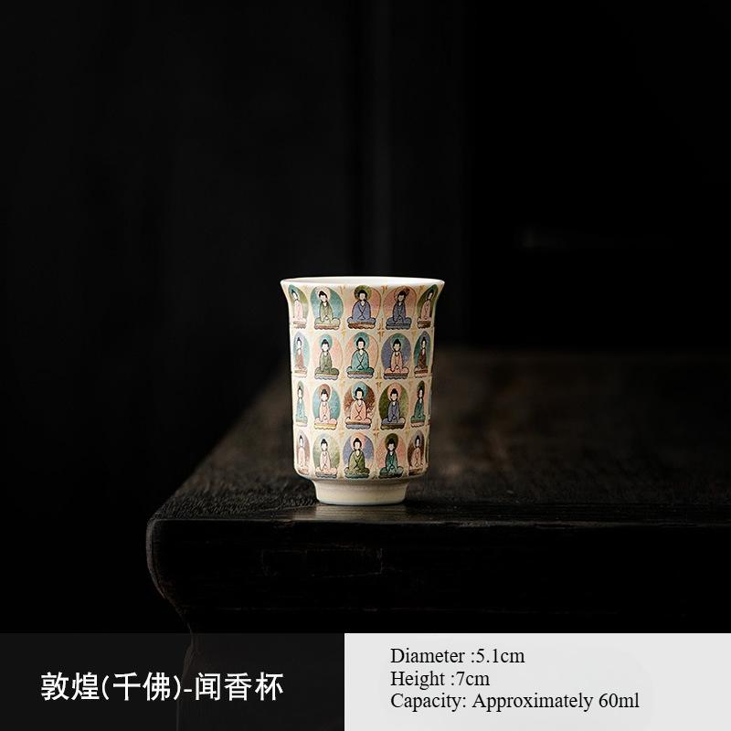 Chinese-style Dunhuang Cultural and Creative Master Cup Zen Buddha Personal Special Individual Ceramic Home Drinking Utensils 60ml