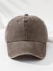 1pc Unisex Solid Color Outdoor Leisure Adjustable Washed Baseball Cap