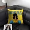 I-Invincible Funnyy Cartoon Cushion Cover Natural Linen Organic Fabric Double-Sided Printing Sofa Home Decor Gift Pillow Case