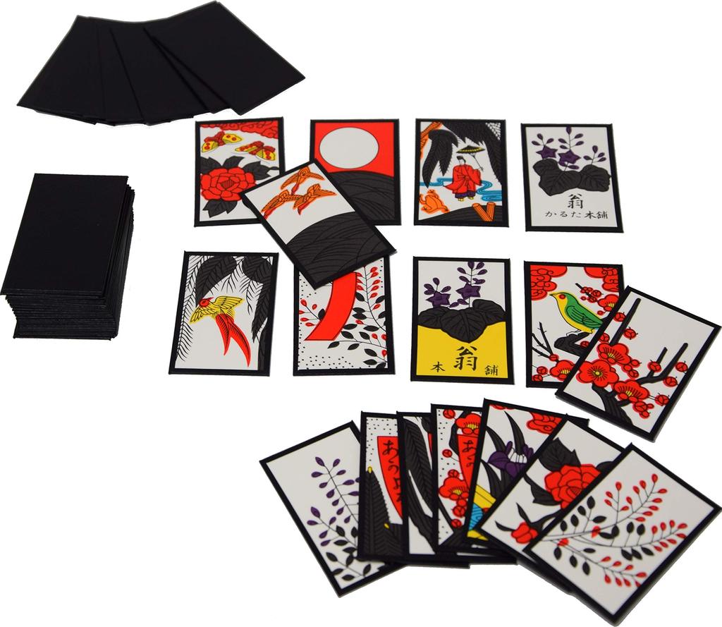 Hanafuda Genroku גימור בטנה מקורי 88 Koi Koi Oichokabu 48 שטרות במארז פלסטיק תוצרת יפן אנג'ל קלפי משחק HAGE