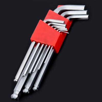 BESTU Hex Wrench Set with Ball and Long Hex Keys 9-Piece Point, L-Shaped Wrench, (1.5/2/2.5/3/4/5/6/8/10mm)