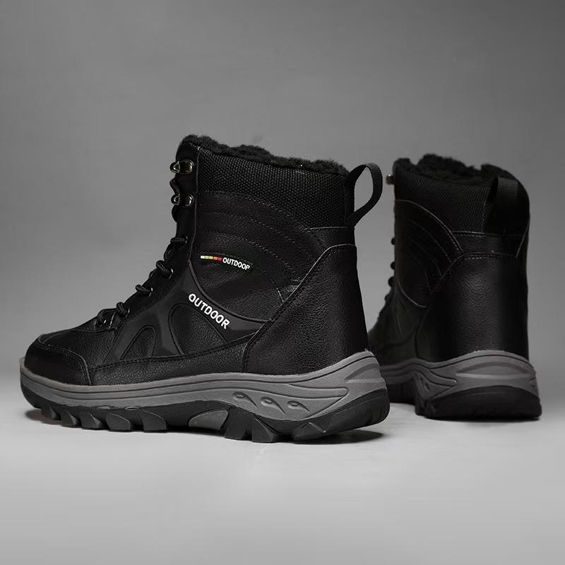 TUINANLE Женские зимние толстые нескользящие ботинки для снега — фото 11