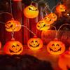 Plastic Pumpkin  LED String Lights Waterproof Pumpkin Crystal Lights  Haunted House