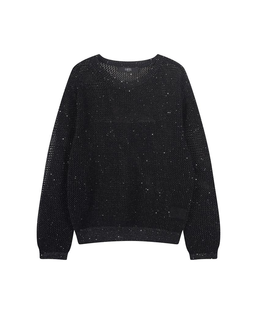 LAFELSORTOF Sequin Knit Long Sleeve Top