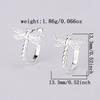 S925 Sterling Silver Dragonfly Sparkling CZ Hoop Earrings Hypoallergenic Animal Huggie Earrings for Women Jewelry