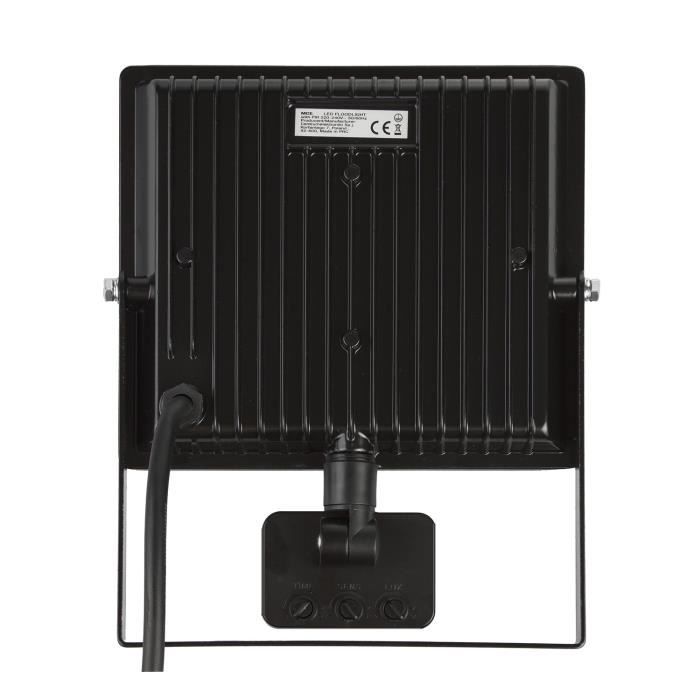 Projecteur LED Avec Détecteur De Mouvement Maclean Slim 30W 2400lm Blanc Chaud (3000K) IP44 MCE630 WW PIR