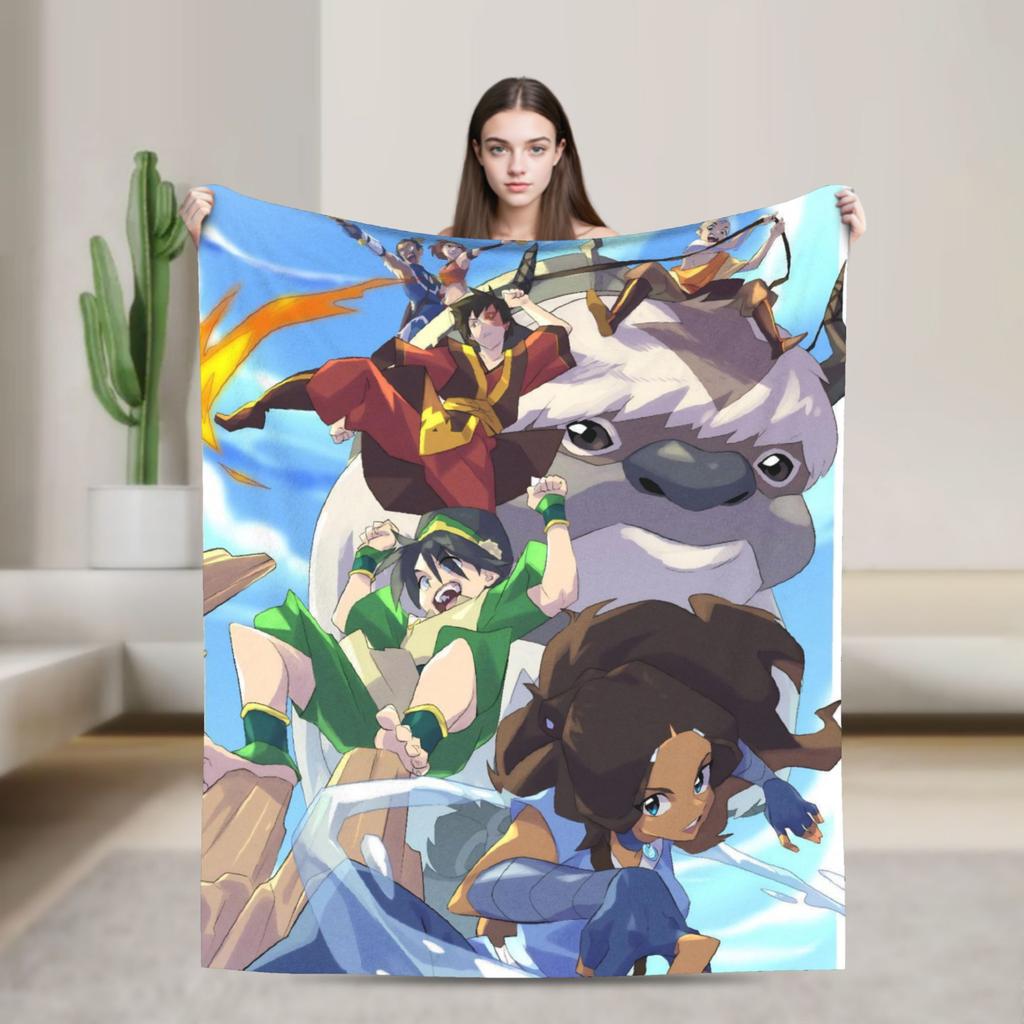 Avatar The Last Airbenders Blanket Soft Funny Plush Bedding Throws For Kids Living Room Flannel Bedspread Bed Cover