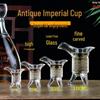 Ancient Emperor Antique Style Lead-Free Glass Wine Set: Three-Legged Small Cup