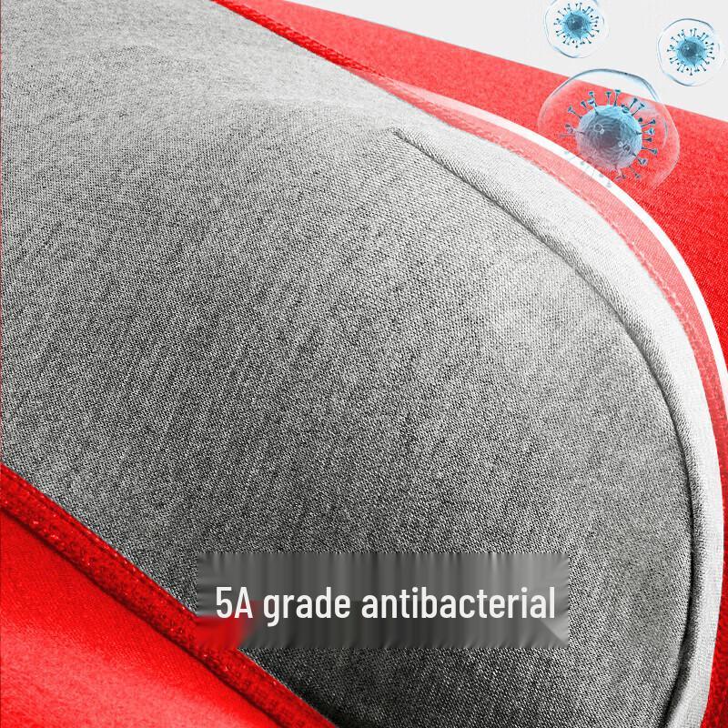 Jianjiang Men's 80S Combed Cotton Antibacterial Seamless Boxer Briefs 3-Pack