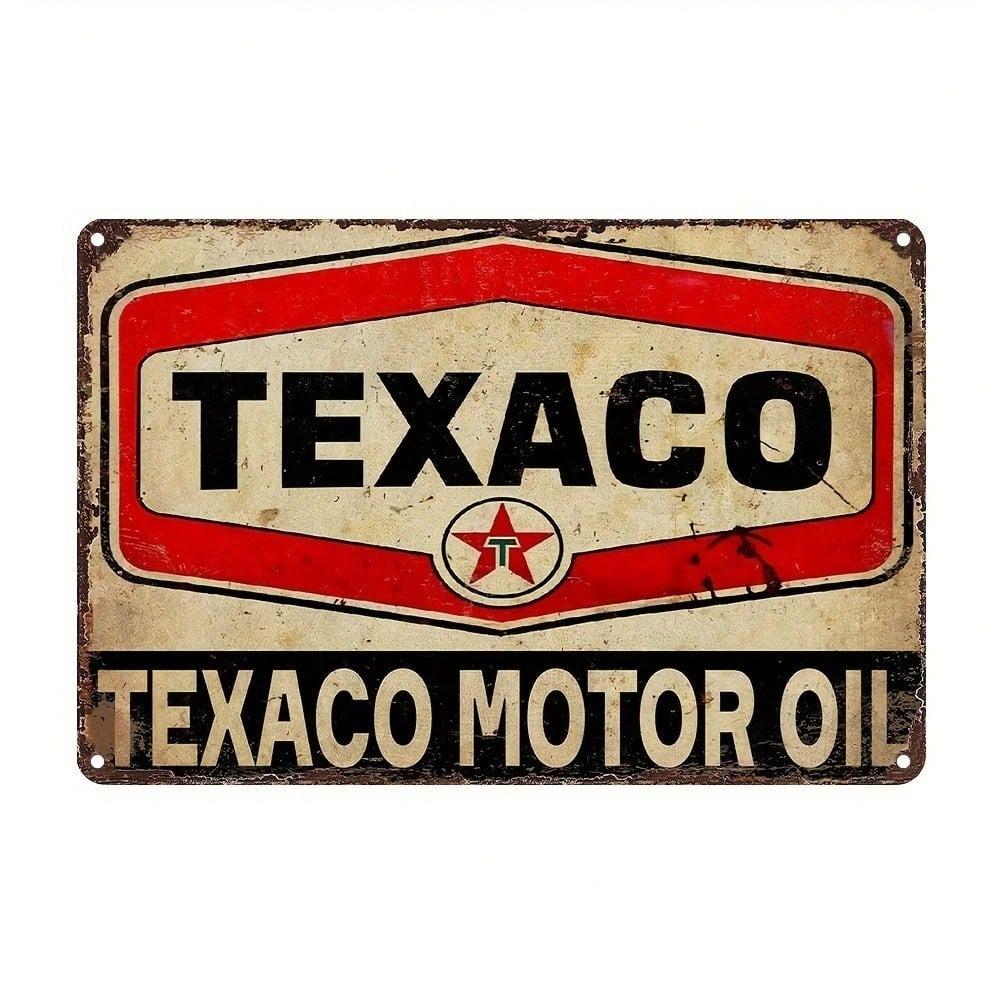 Vintage Texaco Metal Tin Sign Retro Garage Wall Decor American Pub Bar Man Cave Art