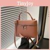 Solid Simple Color Lychee Texture Embossed Women Single Shoulder Bag Square