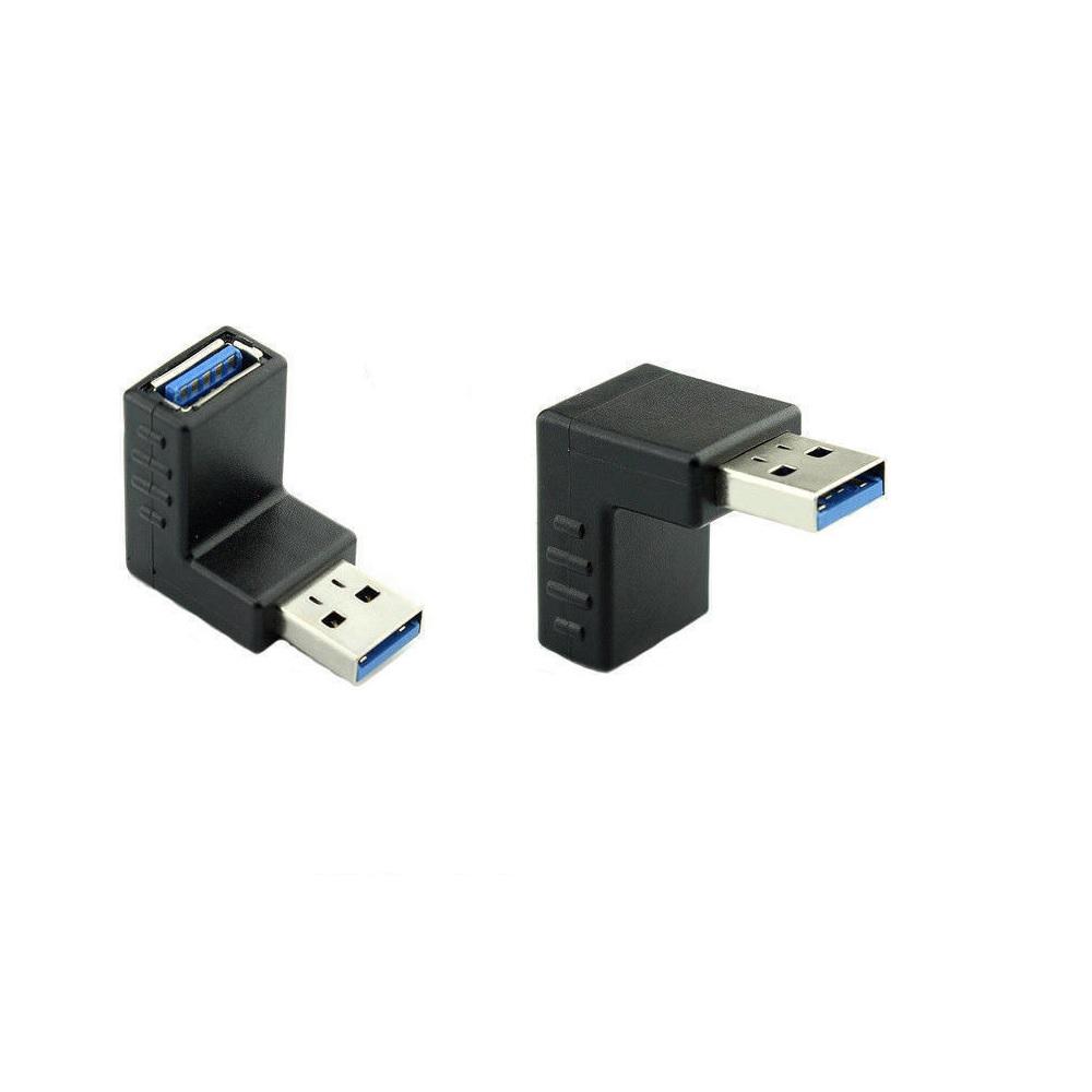 

New USB 3.0 Adapter 90 Degree Male to Female Combo Up & Down Angle Coupler Connector