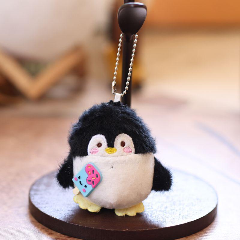 Niedlicher Cartoon Pinguin Tier Plüschpuppe Stofftier Schlüsselanhänger Taschenanhänger Kreativer Rucksack Hängeornament Geschenk Stoffpuppe Schlüsselanhänger