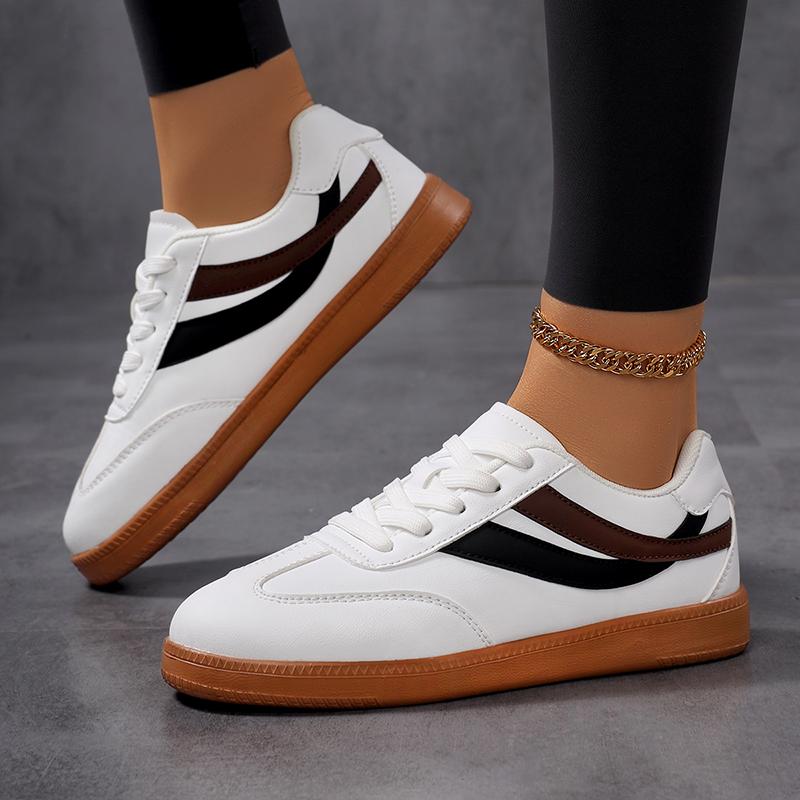 

Женские легкие повседневные спортивные туфли из искусственной кожи, модные кроссовки для бега на шнуровке, женские дышащие кроссовки для упражнений на открытом воздухе, нескользящие 43