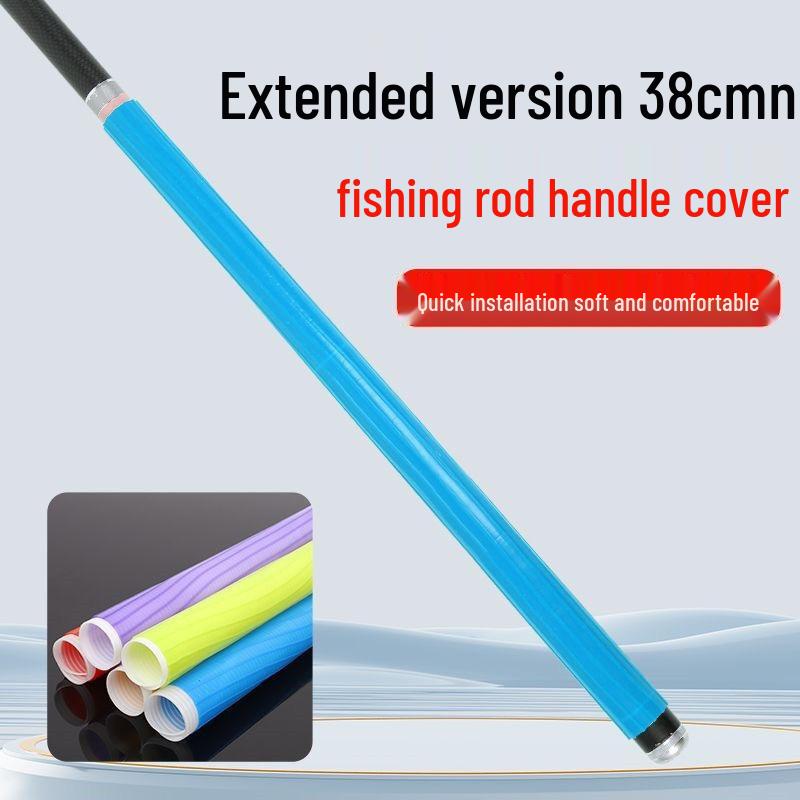 Sweat-Absorbing Ribbed Silicone Grip Cover for Fishing Rod Handles